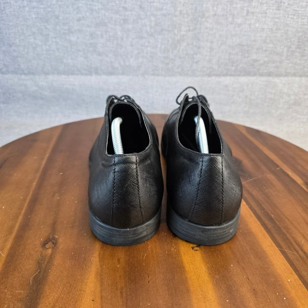 Abound Mens Black Textured Synthetic Lace Up Derby Dress Shoes Size 12M‎